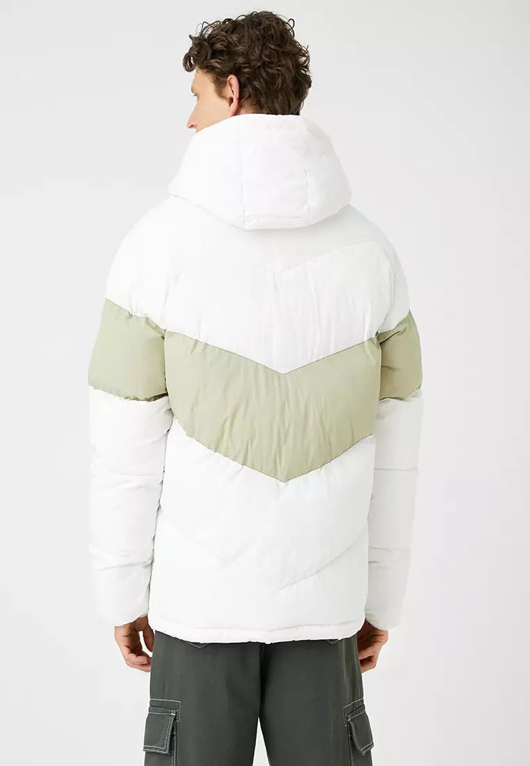 WHITE PADDED COAT